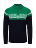 Dale of Norway Mens Moritz 1/4 Zip Sweater, Navy/Bright Green/Off White 91391-C02_Product