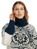 Dale of Norway Blomdalen Women's Sweater, Off White/Black/Navy, 95821-A00_EC1