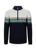 Dale of Norway Hovden Men's 1/4 Zip Sweater, Navy/Off White/Bright Green, 93441-C02_product