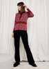 Oleana - Oksana Cardigan: Burgundy, 804-R_side standing