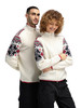 Dale of Norway - Varberg Women's Cardigan: Off White/Navy/Red Rose, 85801-A00_Man and woman wearing Varberg sweater