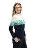 Dale of Norway - Moritz Women's 1/4 Zip Sweater: Marine/Off White/Peacoack, 91461-C03_model side