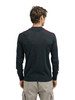 Dale of Norway - Liberg Men's Cardigan: Dark Charcoal/Smoke/Red Rose, 85711-F00_back
Photo credits: Dale of Norway
Lightweight cardigan sweater with a full length zipper, medium high neck, and J-sleeves.