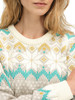 Dale of Norway - Vilja Women's Sweater: Sand Mel./Off White/Peacock, 95981-P00_design pattern detail