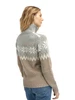 Dale of Norway - Myking Woman's 1/4 Zip Sweater: Brown Mel/Light Charcoal/Off White, 93011-P01_back
Photo credits: Dale of Norway
Air-spun merino wool sweater with a chunky hand knit look. Features a slim fit, a high neck, and French shoulders.