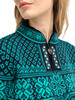 Dale of Norway - Peace Women's 1/4 Zip Sweater: Navy/Peacock, 13312-G00_Plaquette detail