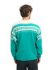 Dale of Norway - Cortina 1956 Unisex Crewneck Sweater: Peacock/Off White, 92521-G00_Back Masculine