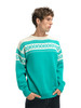 Dale of Norway - Cortina 1956 Unisex Crewneck Sweater: Peacock/Off White, 92521-G00_side masculine