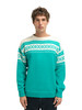 Dale of Norway - Cortina 1956 Unisex Crewneck Sweater: Peacock/Off White, 92521-G00_front masculine
