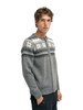 Dale of Norway - Veafjord Men's Cardigan: Smoke/Cream/Dark Charcoal, 85731-T00_side