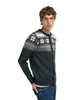 Dale of Norway - Veafjord Men's Cardigan: Dark Charcoal/Cream/Smoke, 85731-E00_model side
Photo credits: Dale of Norway
Heavy weight mid-layer with 100% Norwegian wool and Norwegian pewter buttons