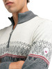 Dale of Norway - Hovden Men's 1/4 Zip Sweater: Smoke/Off White/New Silver, 93441-T00_logo detail