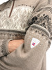 Dale of Norway - Blyfjell Unisex 1/4 Zip Sweater: Mountainstone/Off White/Coffee, 95021-P00_logo detail