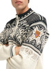 Dale of Norway - Vail Unisex 1/4 Zip Sweater: Off White/Coffee/Mountainstone, 90331-P00_logo detail