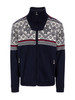 Dale of Norway - Hardanger Men's Windstopper Full-Zip Sweater: Midnight Navy/Off White/Red Rose, 85691-C00_product