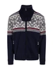 Dale of Norway - Hardanger Men's Windproof Full-Zip Jacket: Midnight Navy/Off White/Red Rose, 85691-C00_(85691-C00)_product
Photo credits: Dale of Norway
Heavy knit outer layer cardigan jacket with a high neck  in 100% Norwegian Wool.