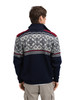 Dale of Norway - Hardanger Men's Windstopper Full-Zip Sweater: Midnight Navy/Off White/Red Rose, 85691-C00_back