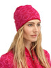 Dale of Norway - Christiania Hat: Raspberry/Allium, 48701-I01_model wearing hat
