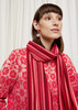Oleana - Ann-Mari Cardigan: Red, 807-R_detail with scarf