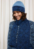Oleana - Oksana Hat: Blue on Blue, 808-F2_hat with Scarf (805-F2)