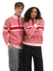 Dale of Norway - Team Norway Cortina 2026 Women's Sweater: Raspberry/Off White, 96261-B00-B_His & Hers
Photo Credits: Dale of Norway
A 1/4 Zip Sweater with a loose fit, high neck, and T-sleeves. 2026 Norwegian Olympic Team sweater. Made with Norwegian and merino wool. 