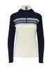Dale of Norway - Dystingen Women's 1/4 Zip Sweater: Off White/Navy, 95621-A00_Product
Photo Credits: Dale of Norway
A merino wool sweater with a 1/4 zip high neck and j-sleeve construction