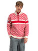 Dale of Norway - Team Norway Cortina 2026 Men's Sweater: Raspberry/Off White, 96251-B00_Model Front
Photo Credits: Dale of Norway
1/4 Zip sweater with high neck and t-sleeves. Norwegian wool and Merino wool. Designed for the Norwegian Team at the 2026 Milan Cortina Olympic Winter Games. Retro inspired design from the original Cortina 1956 Norwegian Olympic Sweater 