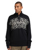 Dale of Norway - Roset Men's Windproof Sweater: Black/Off White, 96311-F00_Model front detail
Photo Credits: Dale of Norway