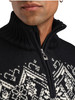 Dale of Norway - Roset Men's Windproof Sweater: Black/Off White, 96311-F00_Pattern and collar detail
Photo Credits: Dale of Norway