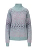Dale of Norway - Highland Women's Sweater: Sea Blue/Pink Ombre, 96101-D00_Product
Photo Credits: Dale of Norway
Lightweight mid layer sweater with a high neck in pink ombre colored alpaca blend wool. 