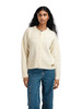 Dale of Norway - Lusa Women's Cardigan: Off White, 85821-A00_Model front with cardigan closed.
Photo Credits: Dale of Norway