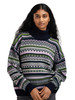 Dale of Norway - Utsira Women's Sweater: Marine/Pine Green/Light Charcoal, 95961-C01_Model front detail
Photo Credits: Dale of Norway
