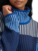 Dale of Norway - Skarstind Women's Sweater: Ultramarine/Ice Blue/Wine, 95661-Q00_Detail image of the neck highlighting the pattern and design colors
Photo Credits: Dale of Norway