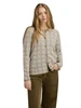 Dale of Norway - Othelie Women's Cardigan: Mountainstone/Off White, 85681-P00_Model front
Photo credits: Dale of Norway
A lightweight mid-layer with a slim fit, a button-front closure, crew neckline, and an all-over eight-petal rose pattern