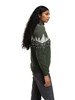Dale of Norway - Women's 1/4 Zip Dale Christmas Sweater: Loden Green/Off White/Navy, 93921-N01_Model right side
Photo credits: Dale of Norway