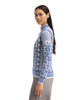 Dale of Norway - Vardasen Women's 1/4 Zip Sweater: Off White/Ultramarine, 96361-A00_Model side
Photo Credits: Dale of Norway
