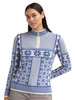 Dale of Norway - Vardasen Women's 1/4 Zip Sweater: Off White/Ultramarine, 96361-A00_model Front detail
Photo Credits: Dale of Norway