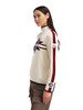 Dale of Norway - Nale Women's 1/4 Zip Sweater: Off White/Navy/Red Rose, 96441-A00_model side
Photo credits: Dale of Norway