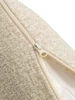 Dale of Norway - Sno Pillow Cover: Off White/Sand Melange, 15051-A00_Bottom Zip Closure feature
Photo credits: Dale of Norway
Snø merino wool pillow cover in off white sand melange with textured Nordic knit design