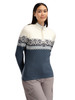 Dale of Norway - Moritz Women's 1/4 Zip Sweater: Steel/Off White/Navy, 91461-C04_model front
Photo credits: Dale of Norway
