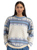 Dale of Norway - Albertville Women's Sweater: Off White/Blue Shadow/Ice Blue, 96321-A00_model front detail
Photo credits: Dale of Norway
Featuring an authentic Norwegian Olympic-inspired pattern, heavy knit 100% wool construction, relaxed fit, crew neck, and premium Scandinavian craftsmanship designed and knitted in Norway.