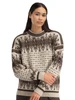 Dale of Norway - Albertville Women's Sweater: Birch Melange/Coffee Bean/Nutmeg, 96321-M00_model front detail
Photo credits: Dale of Norway
Dale of Norway Albertville Women’s Crewneck Sweater in Birch Melange Coffee Bean Nutmeg, undyed wool Norwegian knit with traditional pattern