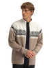 Dale of Norway - Moritz Men's Cardigan Sweater: Mountainstone/Off White/Black, 85851-P00 _model front detail
Photo credits: Dale of Norway
Dale of Norway Moritz Men’s Cardigan in Mountainstone Off White Black – full zip merino wool Norwegian ski sweater with Nordic pattern
