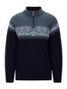 Dale of Norway - Moritz Men's 1/4 Zip Sweater: Navy/Steel/Ice Blue, 91391-C03_product
Photo credits: Dale of Norway
Dale of Norway Moritz Men’s ¼ Zip Sweater in Navy Steel Ice Blue – merino wool Norwegian ski pullover with Nordic pattern