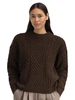 Dale of Norway - Stalheim Women's Sweater: Coffee Brown, 96461-M01_model front detail
A chunky undyed Norwegian wool textured knit sweater with cable knit, moss stitch, and honeycomb pattern.
Photo credits: Dale of Norway