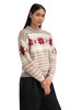 Dale of Norway - Egersund Women's Sweater: Sand Melange/Off White/Red Rose, 96381-P00__model right side
Norwegian wool holiday sweater with traditional Nordic pattern and crew neck.
Photo credits: Dale of Norway
