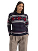 Dale of Norway - Egersund Women's Sweater: Navy/Off White/Red Rose, 96381-C00_Model front
Norwegian wool holiday sweater with traditional Nordic pattern and crew neck.
Photo credits: Dale of Norway