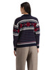 Dale of Norway - Egersund Women's Sweater: Navy/Off White/Red Rose, 96381-C00_Model back
Norwegian wool holiday sweater with traditional Nordic pattern and crew neck.
Photo credits: Dale of Norway