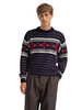 Dale of Norway - Egersund Men's Sweater: Navy/Off White/Red Rose, 96371-C00_model front
Norwegian wool holiday sweater with traditional Nordic pattern and crew neck
Photo credits: Dale of Norway