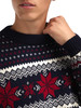 Dale of Norway - Egersund Men's Sweater: Navy/Off White/Red Rose, 96371-C00_pattern detail
Norwegian wool holiday sweater with traditional Nordic pattern and crew neck
Photo credits: Dale of Norway